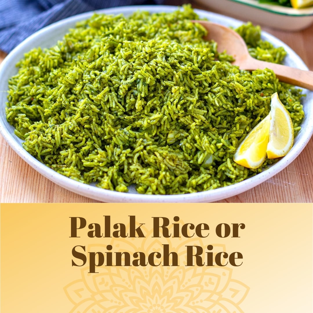 Palak Rice or Spinach Rice